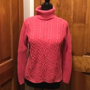 Karen Scott Turtleneck Sweater, Medium, Coral
